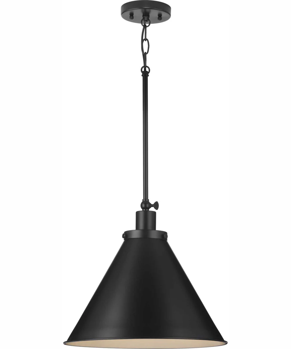 Hinton 1-Light Modern Farmhouse Pendant Matte Black - Image 9