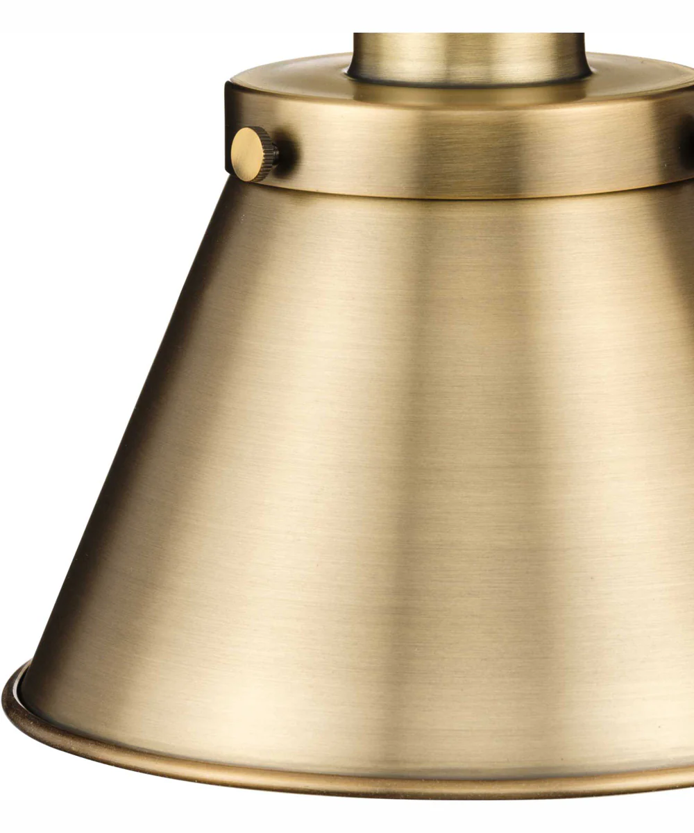 Hinton 1-Light Modern Farmhouse Pendant Vintage Brass - Image 8