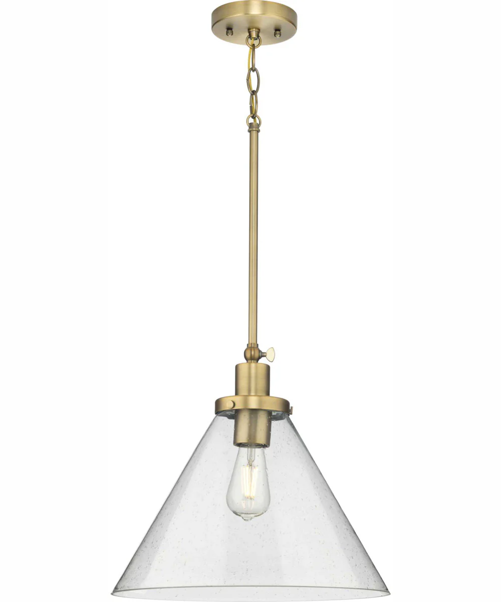 Hinton 1-Light Modern Farmhouse Pendant Vintage Brass - Image 4