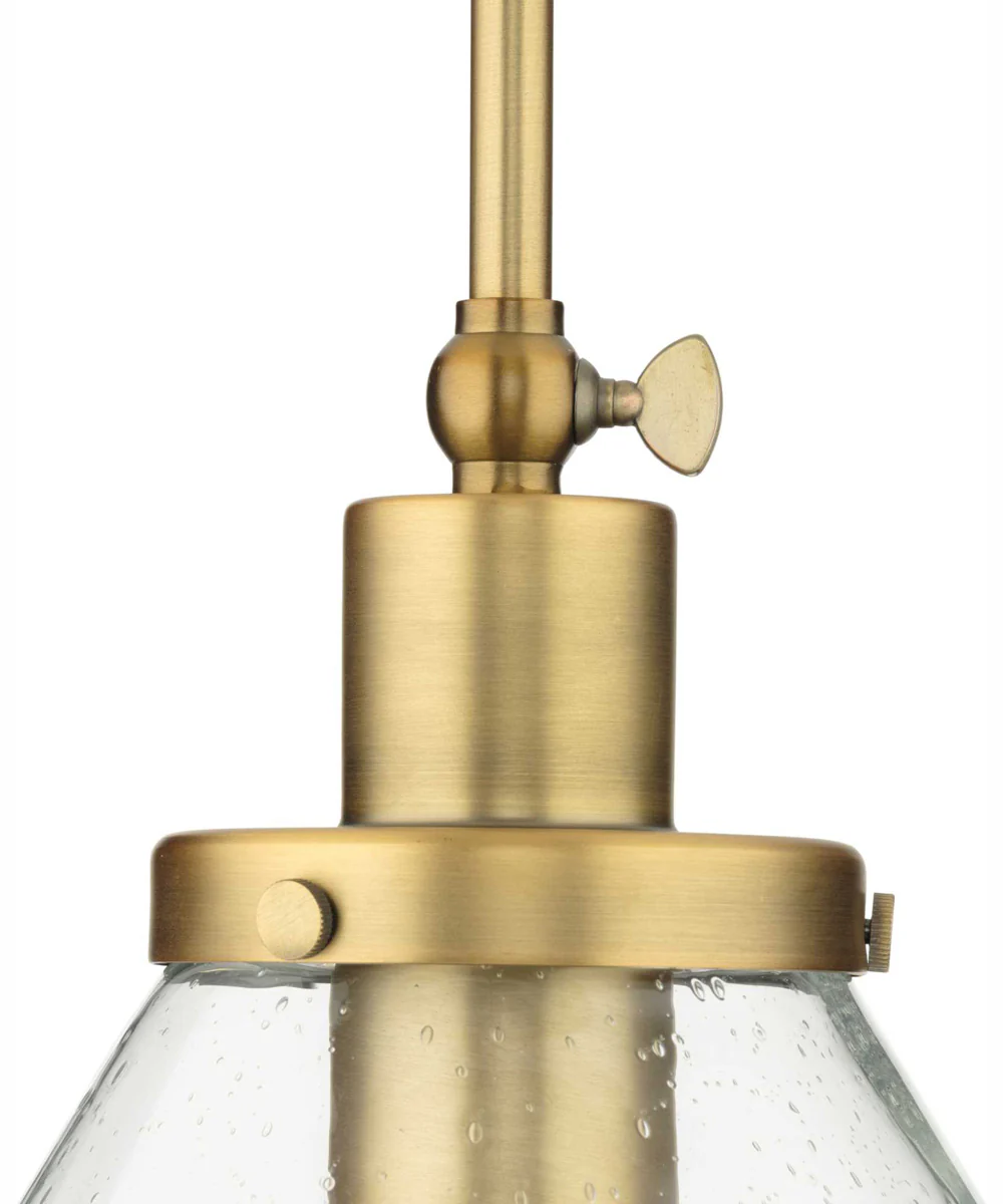 Hinton 1-Light Modern Farmhouse Pendant Vintage Brass - Image 6