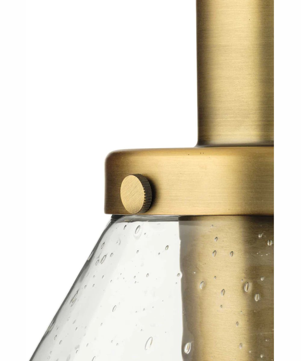 Hinton 1-Light Modern Farmhouse Pendant Vintage Brass - Image 8