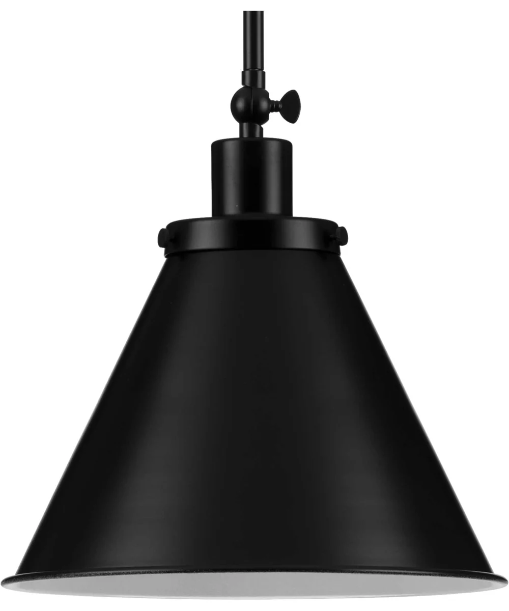 Hinton 1-Light Vintage Style Hanging Pendant Light Matte Black