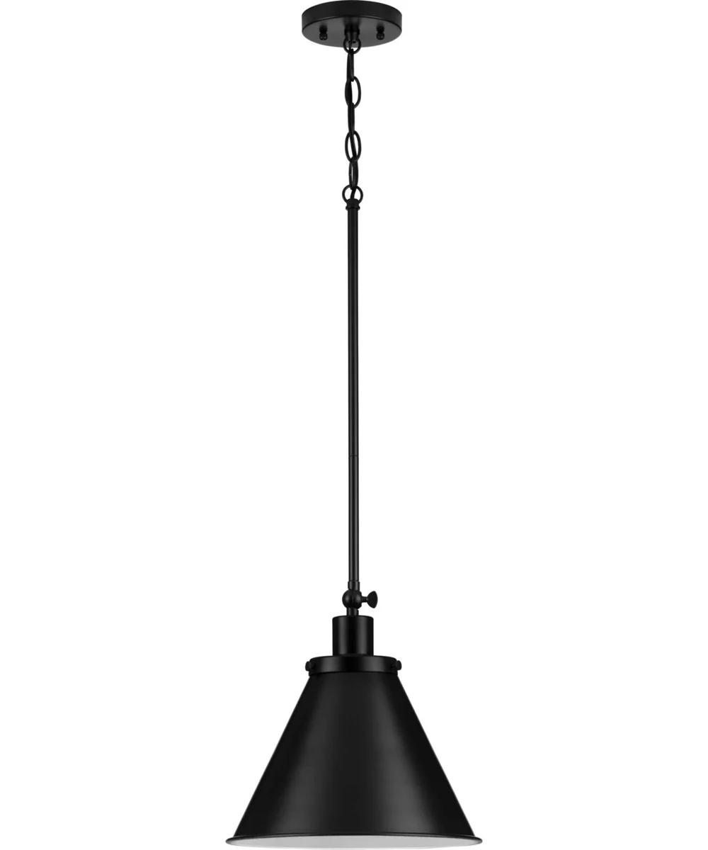 Hinton 1-Light Vintage Style Hanging Pendant Light Matte Black - Image 7