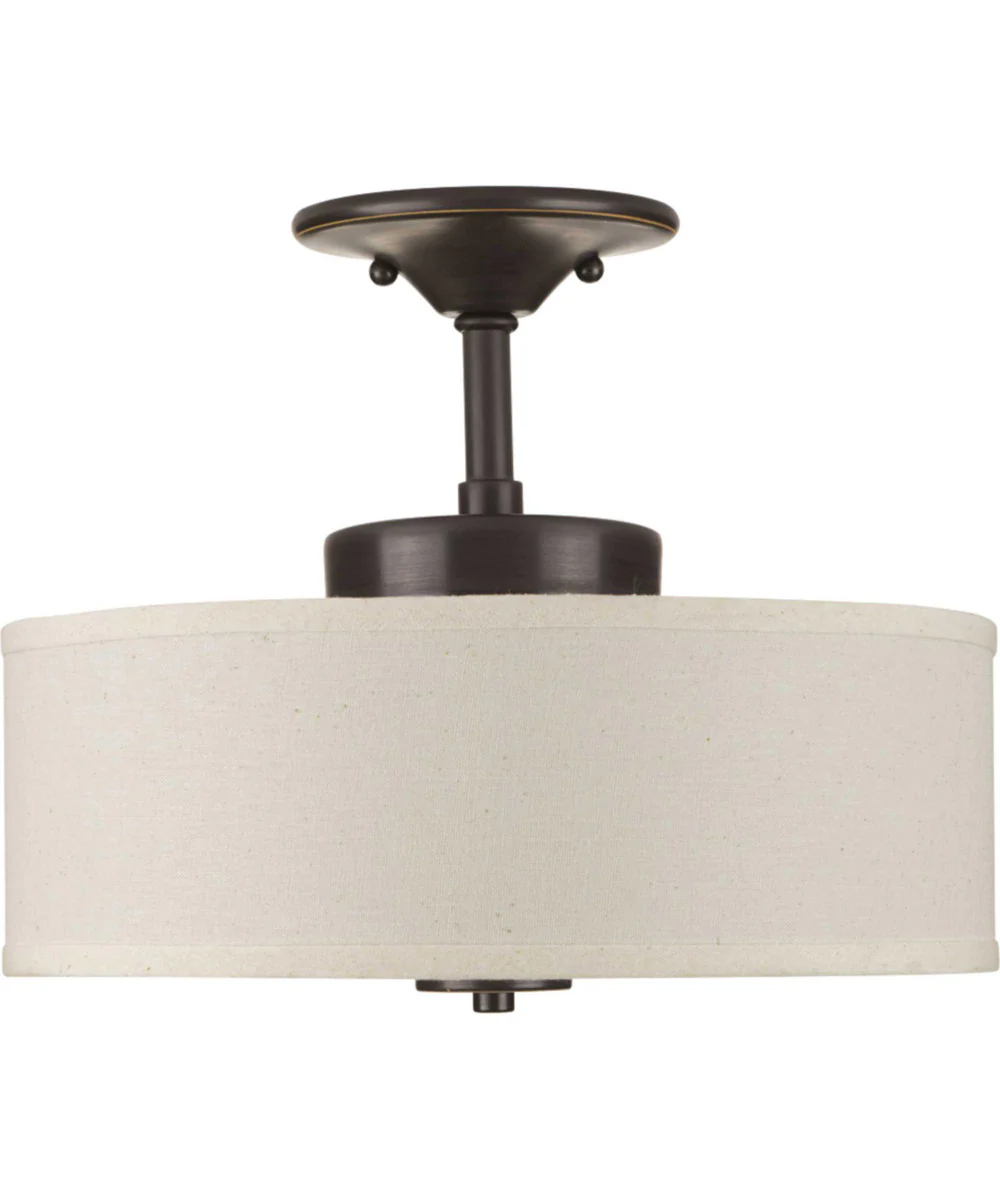 Inspire 1-Light 13" LED Semi-Flush Mount Antique Bronze - Image 6