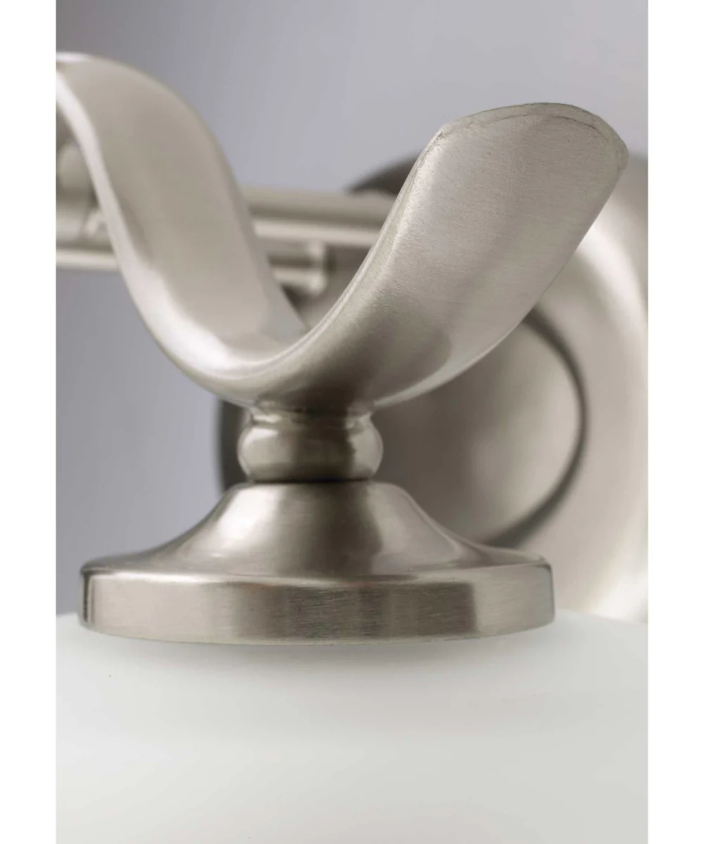 Inspire 4-Light Etched Glass Traditional Bath Vanity Light Brushed Nickel - Image 4