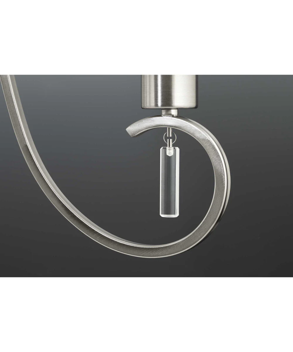 Invite 5-Light White  Silk Mylar Shade New Traditional Chandelier Light Brushed Nickel - Image 2