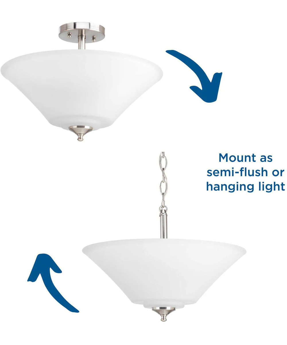 Joy 3-Light 16-5/8" Semi-Flush Convertible Brushed Nickel - Image 4
