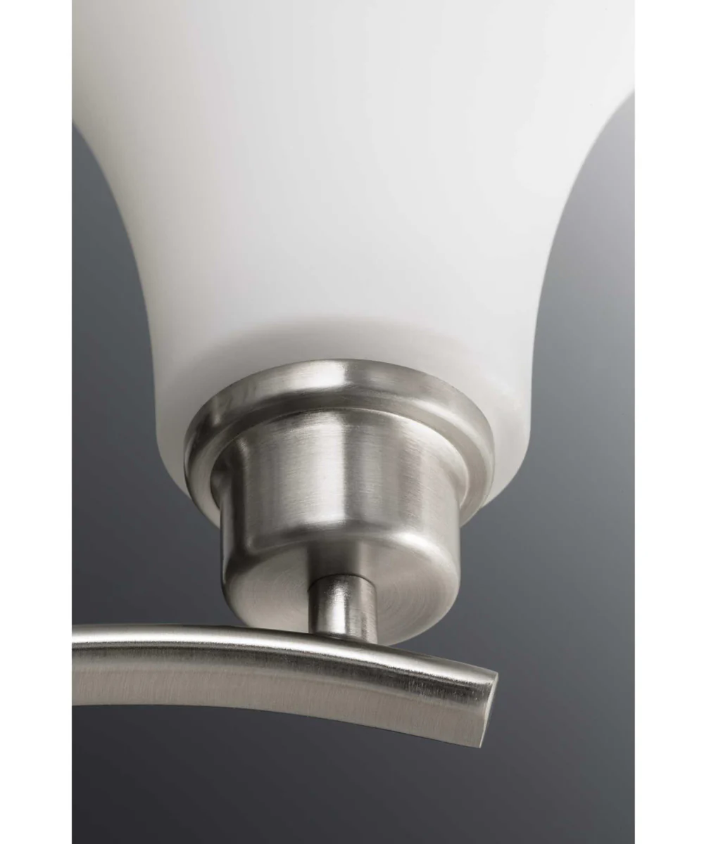 Joy 5-Light Etched White Inside Glass Traditional Chandelier Light Brushed Nickel - Image 4