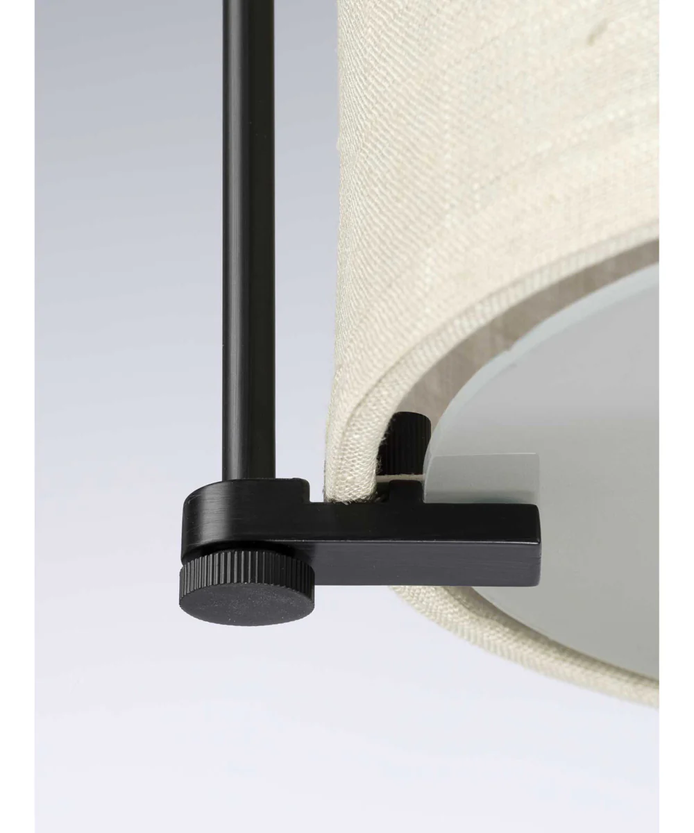 Kempsey 1-Light Harvest Linen Shade Farmhouse Pendant Light Antique Bronze - Image 10