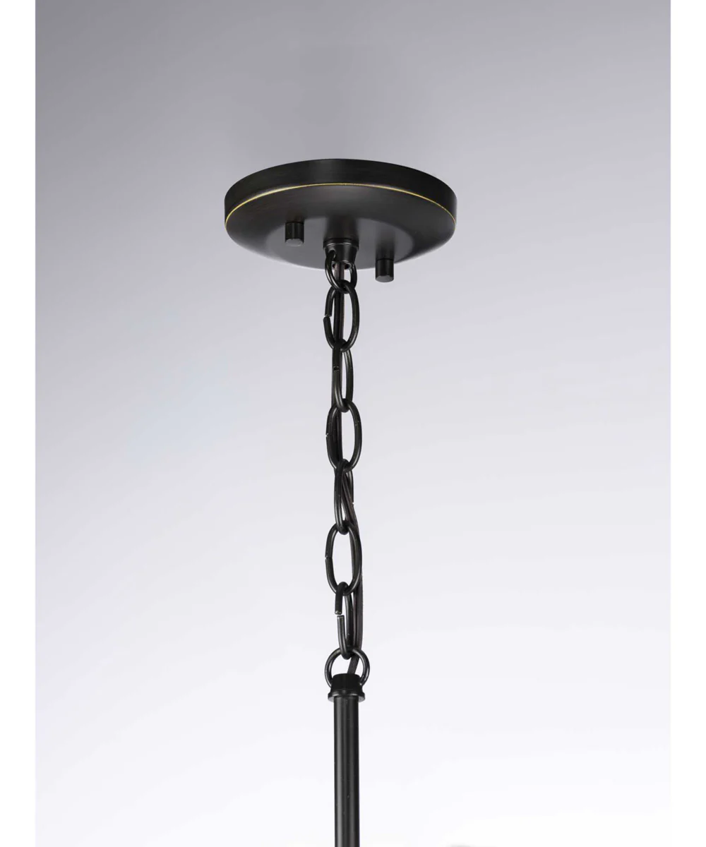 Kempsey 1-Light Harvest Linen Shade Farmhouse Pendant Light Antique Bronze - Image 7
