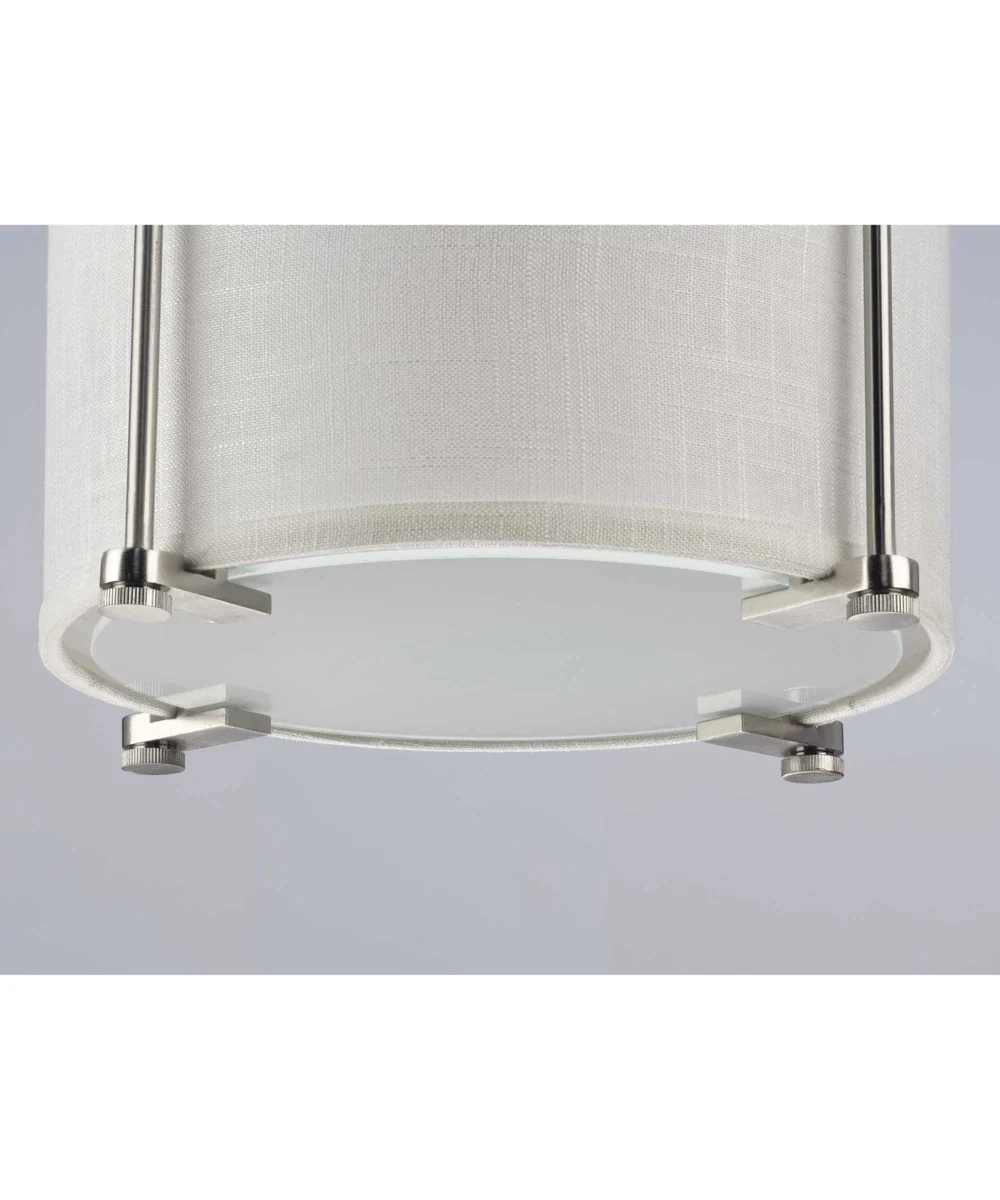 Kempsey 1-Light Summer Linen Shade Farmhouse Pendant Light Brushed Nickel - Image 5