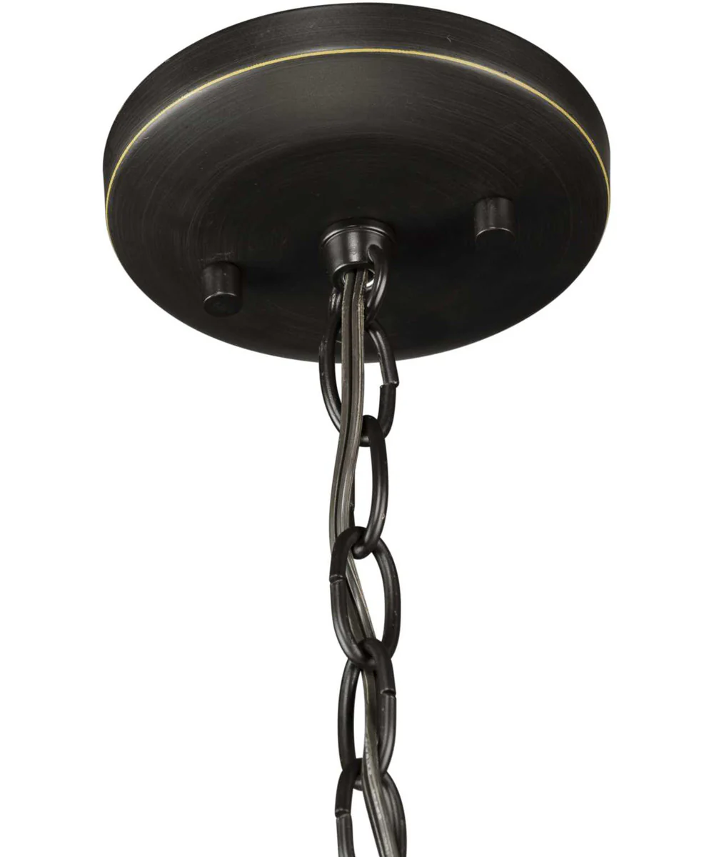 Kempsey 3-Light Harvest Linen Shade Farmhouse Pendant Light Antique Bronze - Image 8
