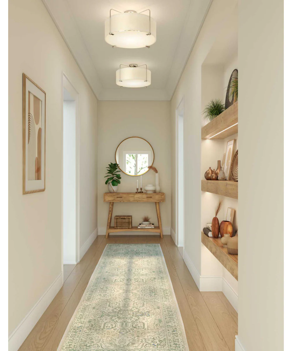 Kempsey 3-Light Semi-Flush Convertible Brushed Nickel - Image 2