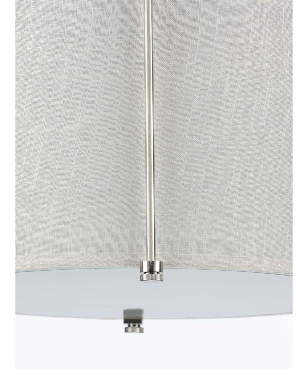 Kempsey 3-Light Summer Linen Shade Farmhouse Pendant Light Brushed Nickel - Image 5