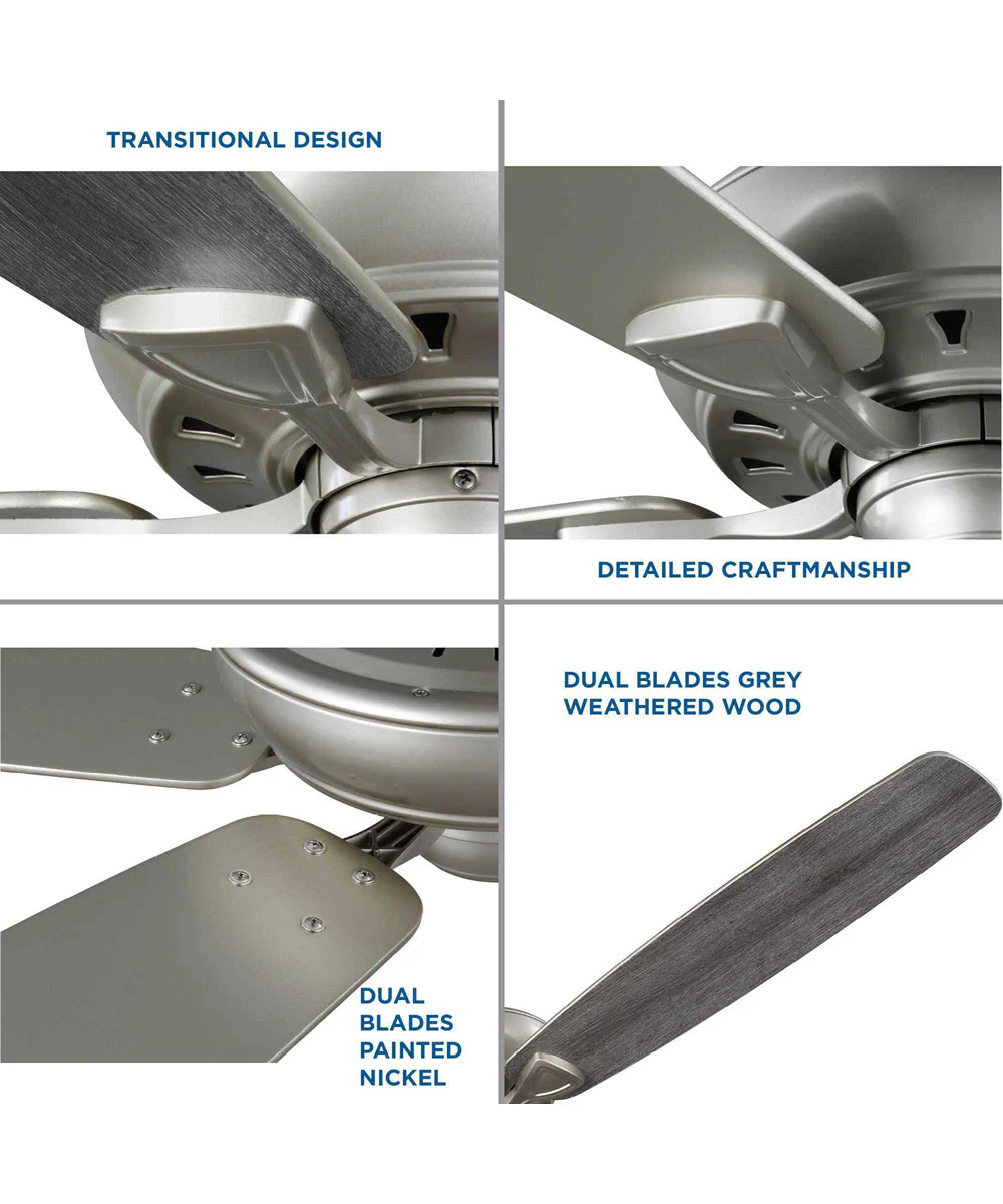 Kennedale 72-Inch 5-Blade DC Motor Transitional Ceiling Fan Grey Weathered Wood/Silver Painted Nickel - Image 4