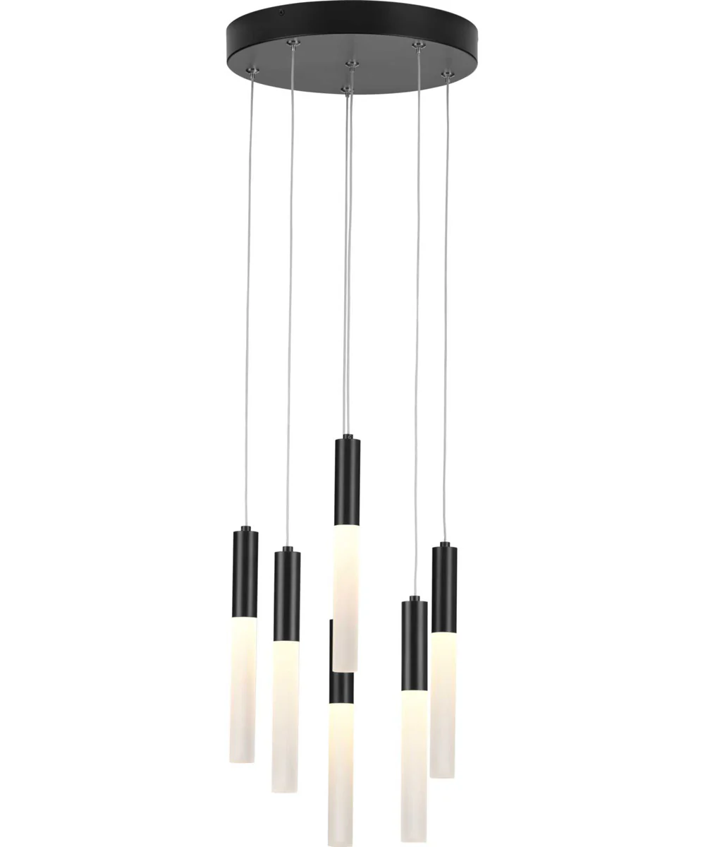 Kylo LED 6-Light Modern Style Hanging Pendant Light Matte Black - Image 2