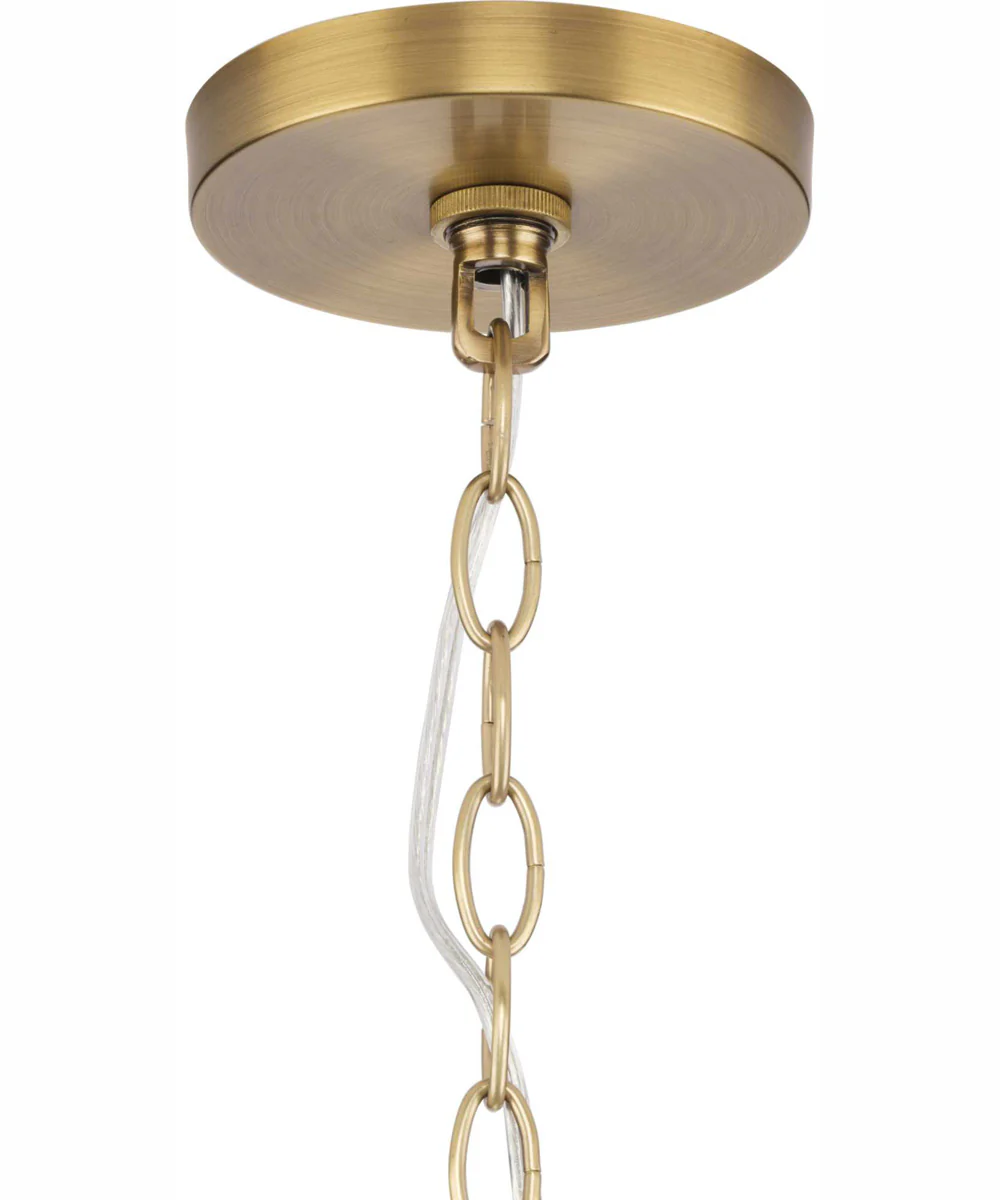 Laila 1-Light Coastal Pendant with Woven Jute Accent Vintage Brass - Image 4