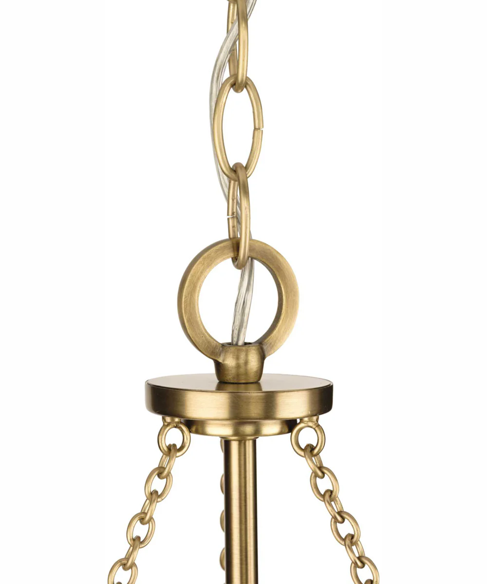 Laila 4-Light Coastal Chandelier with Woven Jute Accents Vintage Brass - Image 5