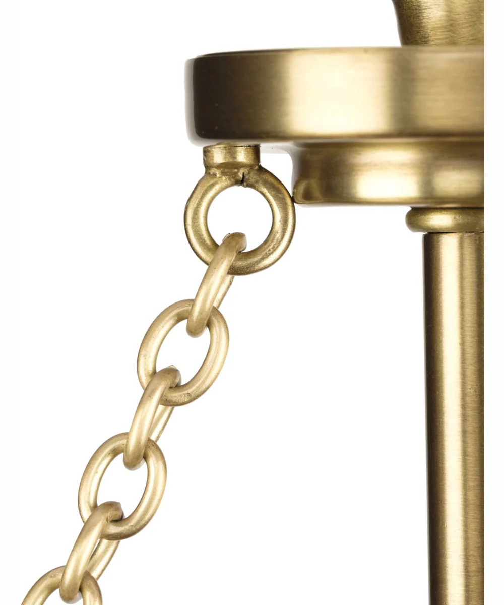 Laila 4-Light Coastal Chandelier with Woven Jute Accents Vintage Brass - Image 9