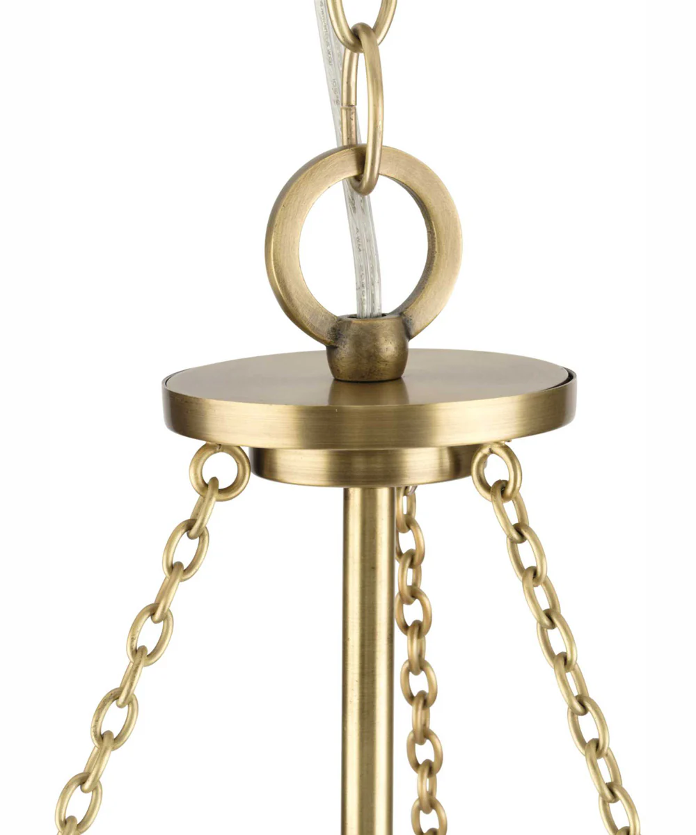Laila 5-Light Coastal Chandelier with Woven Jute Accents Vintage Brass - Image 3