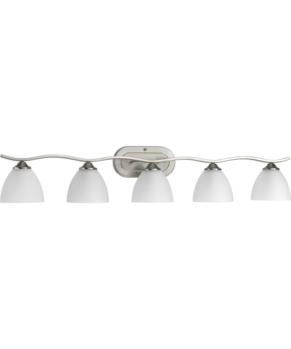 Laird 5-Light Etched Glass Traditional Bath Vanity Light Brushed Nickel - Image 3