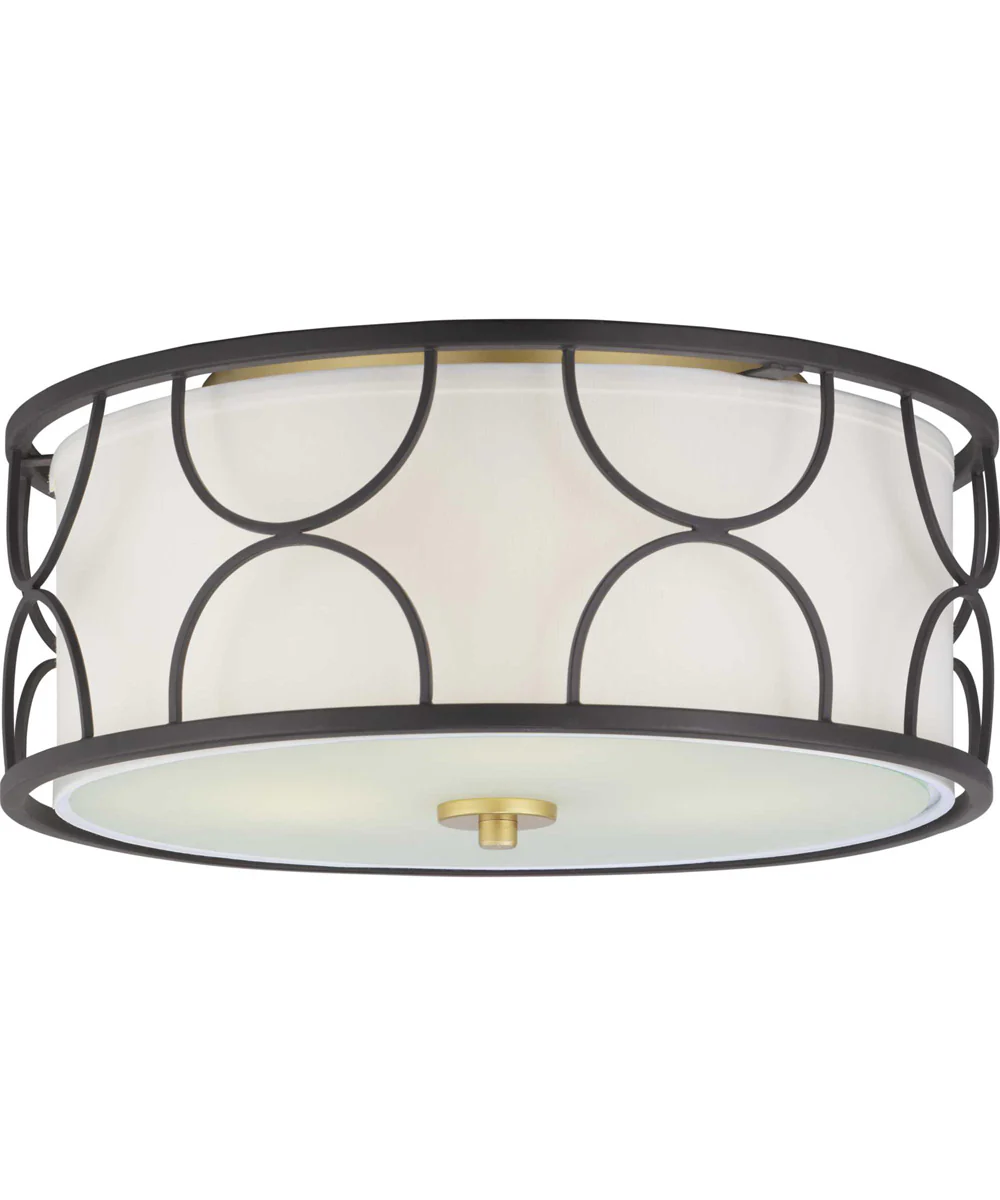 Landree 16" 3-Light Flush Mount Matte Black - Image 7