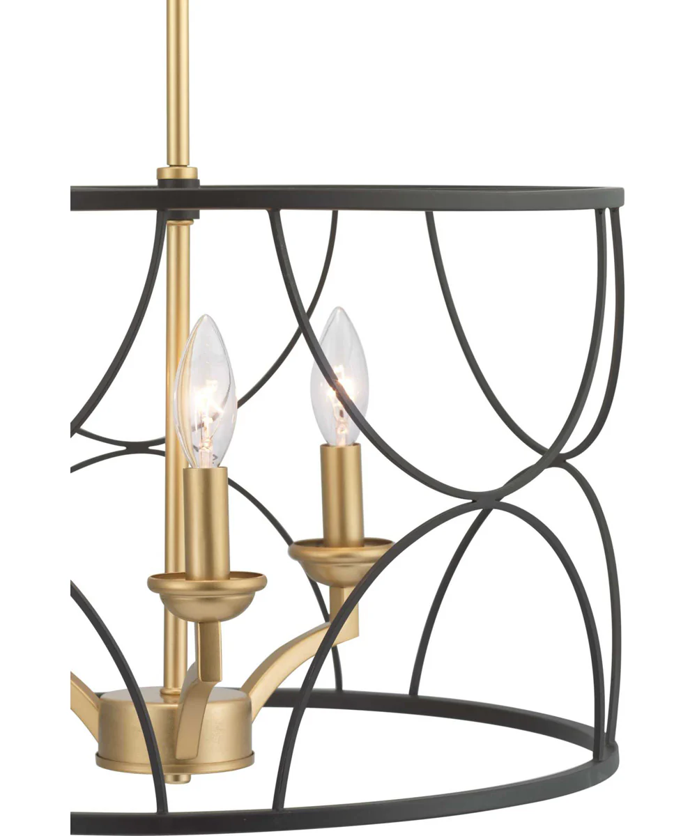 Landree 3-Light Luxe Chandelier Light Matte Black - Image 10