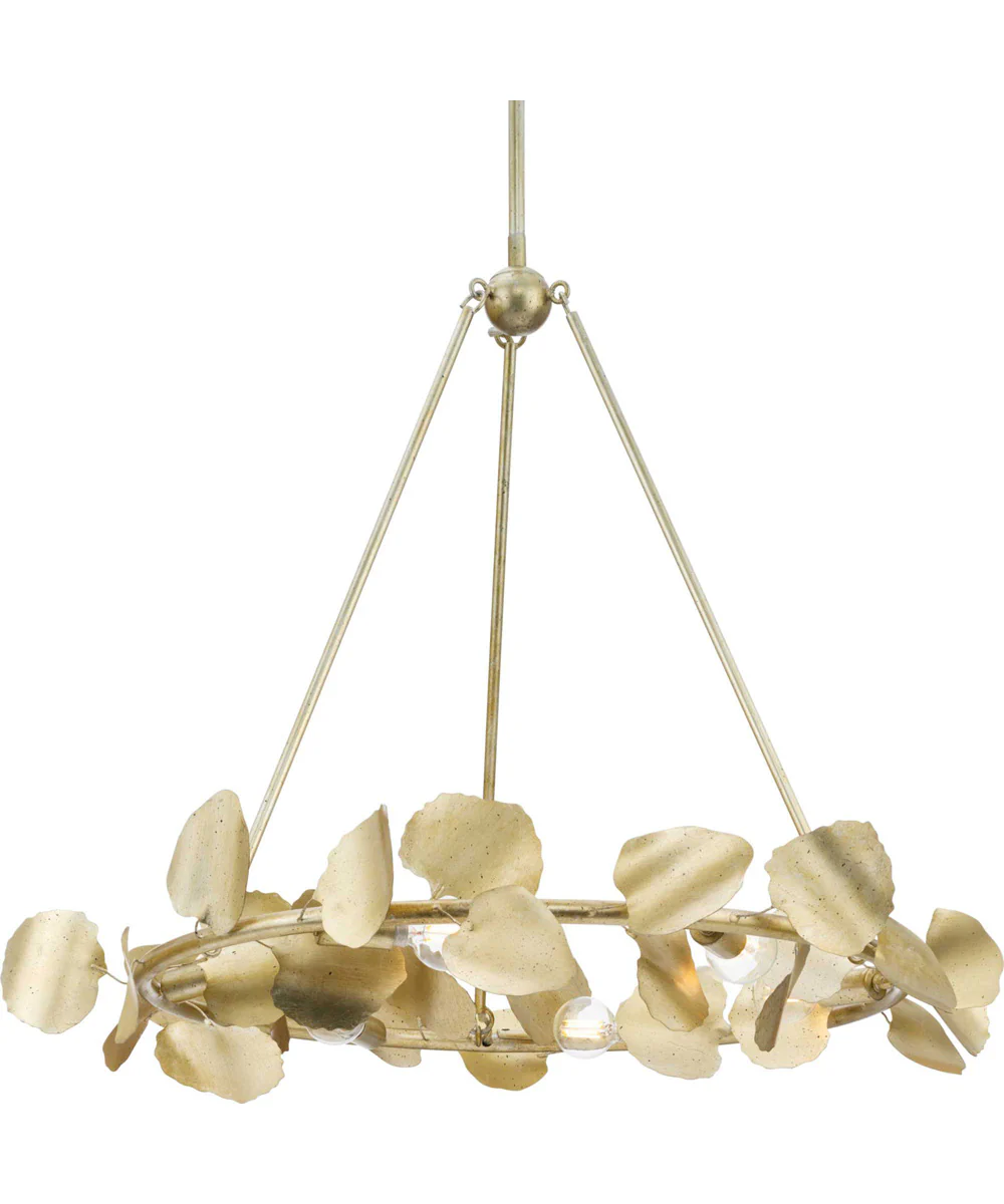 Laurel 6-Light Transitional Chandelier Gilded Silver
