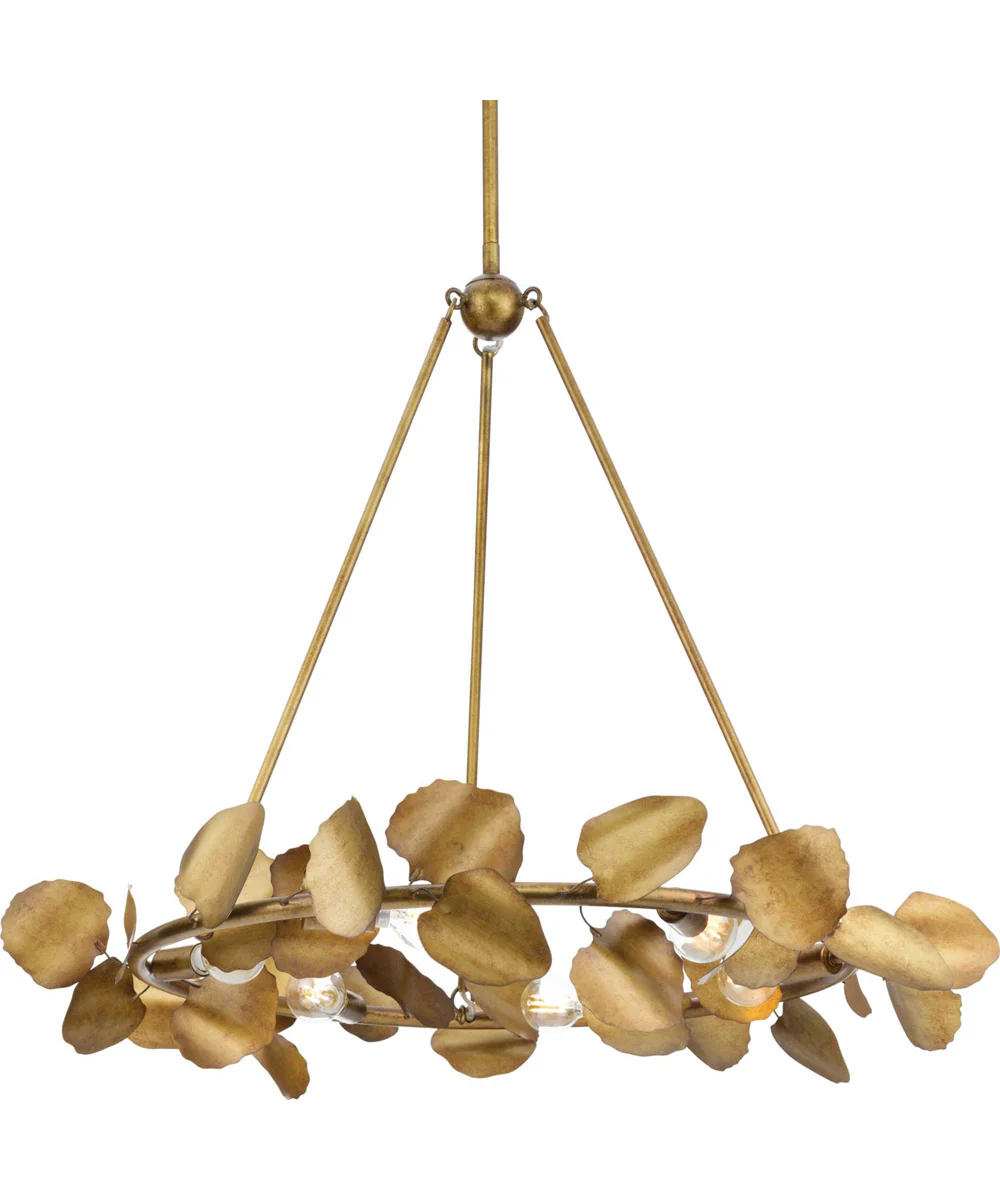 Laurel 6-Light Transitional Chandelier Gold Ombre