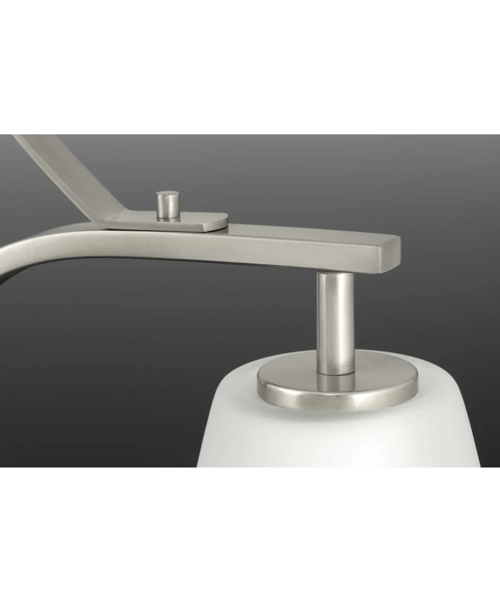Leap 5-Light Etched Opal Glass Modern Chandelier Light Brushed Nickel - Image 4