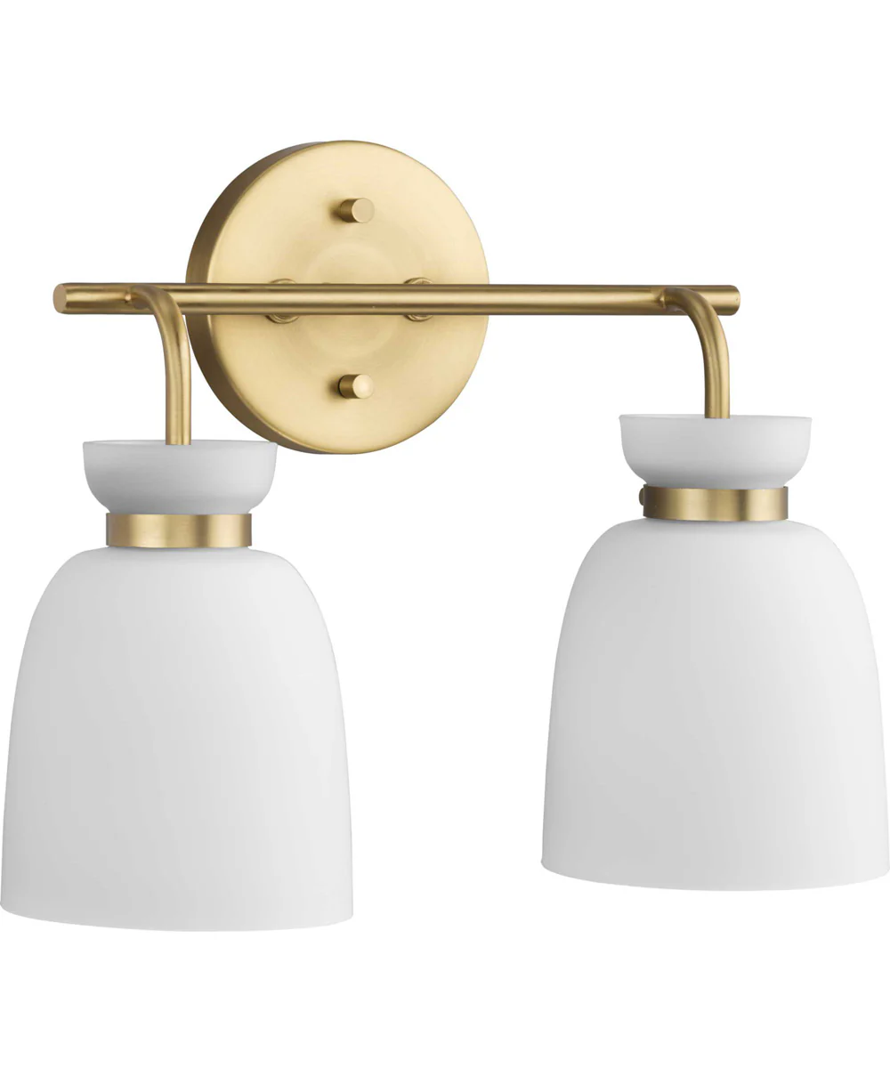 Lexie 2-Light Contemporary Vanity Light Brushed Gold
