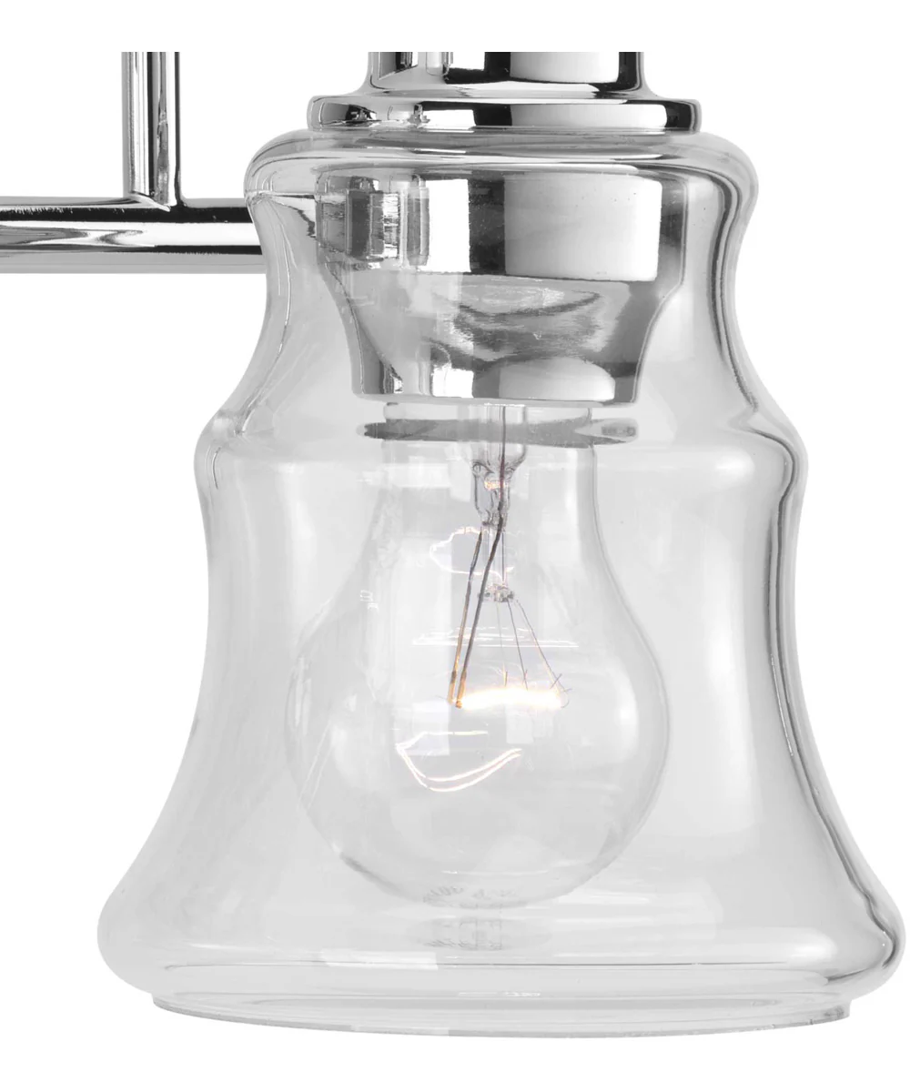 Litchfield 4-Light Clear Glass Coastal Bath Vanity Light Polished Chrome - Image 7