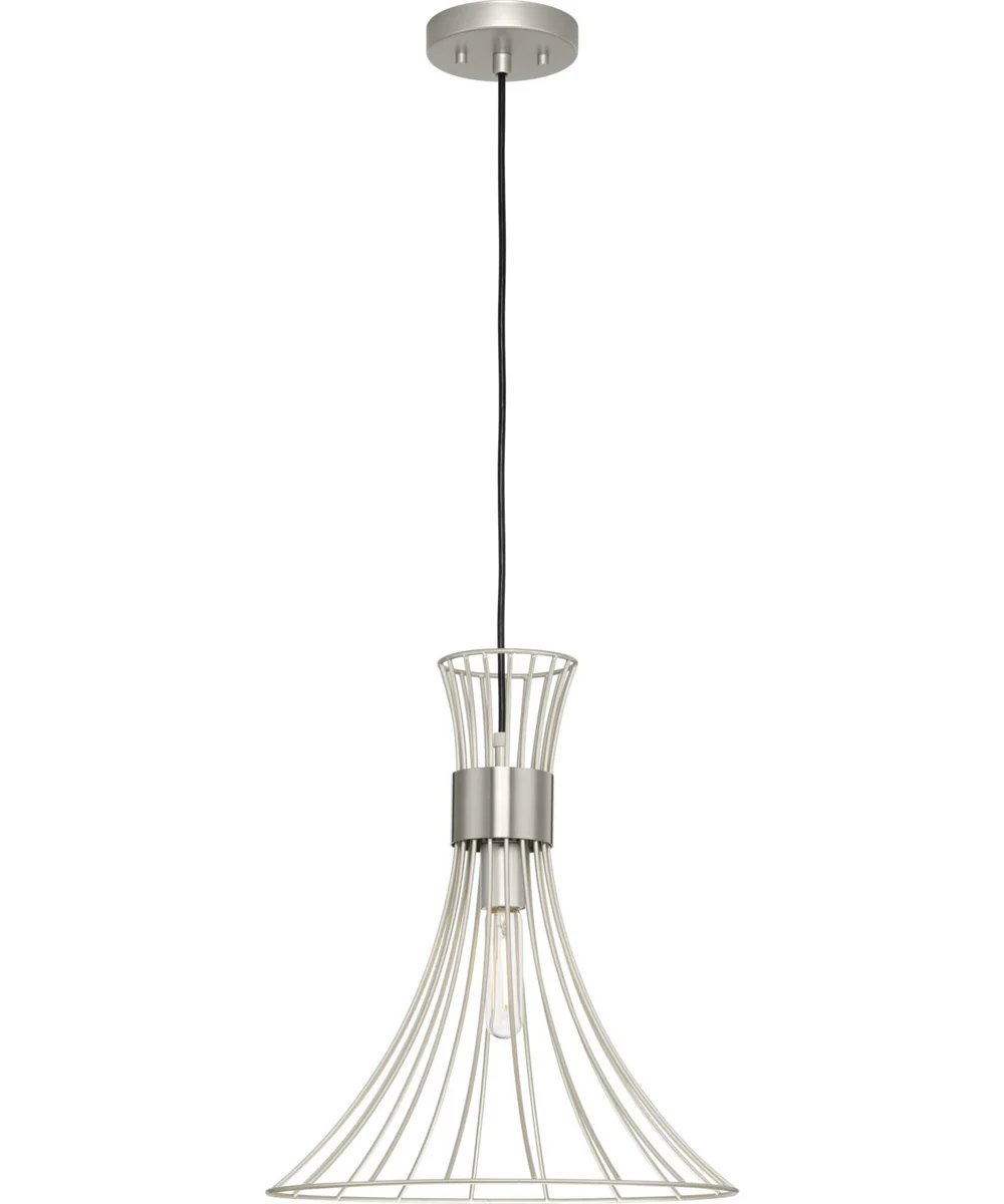 Lorin 1-Light Mid-Century Modern Metal Pendant Light Burnished Nickel - Image 3