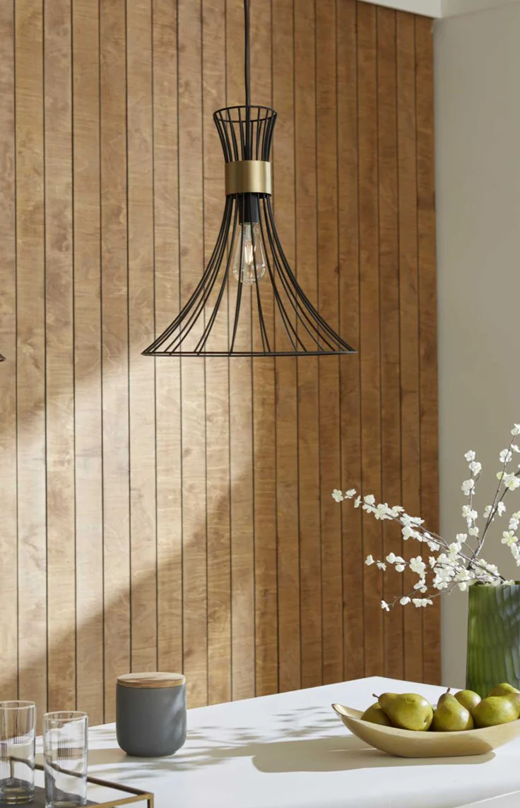 Lorin 1-Light Mid-Century Modern Metal Pendant Light Matte Black - Image 2