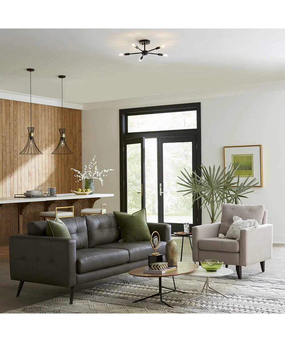 Lorin 1-Light Mid-Century Modern Metal Pendant Light Matte Black - Image 3