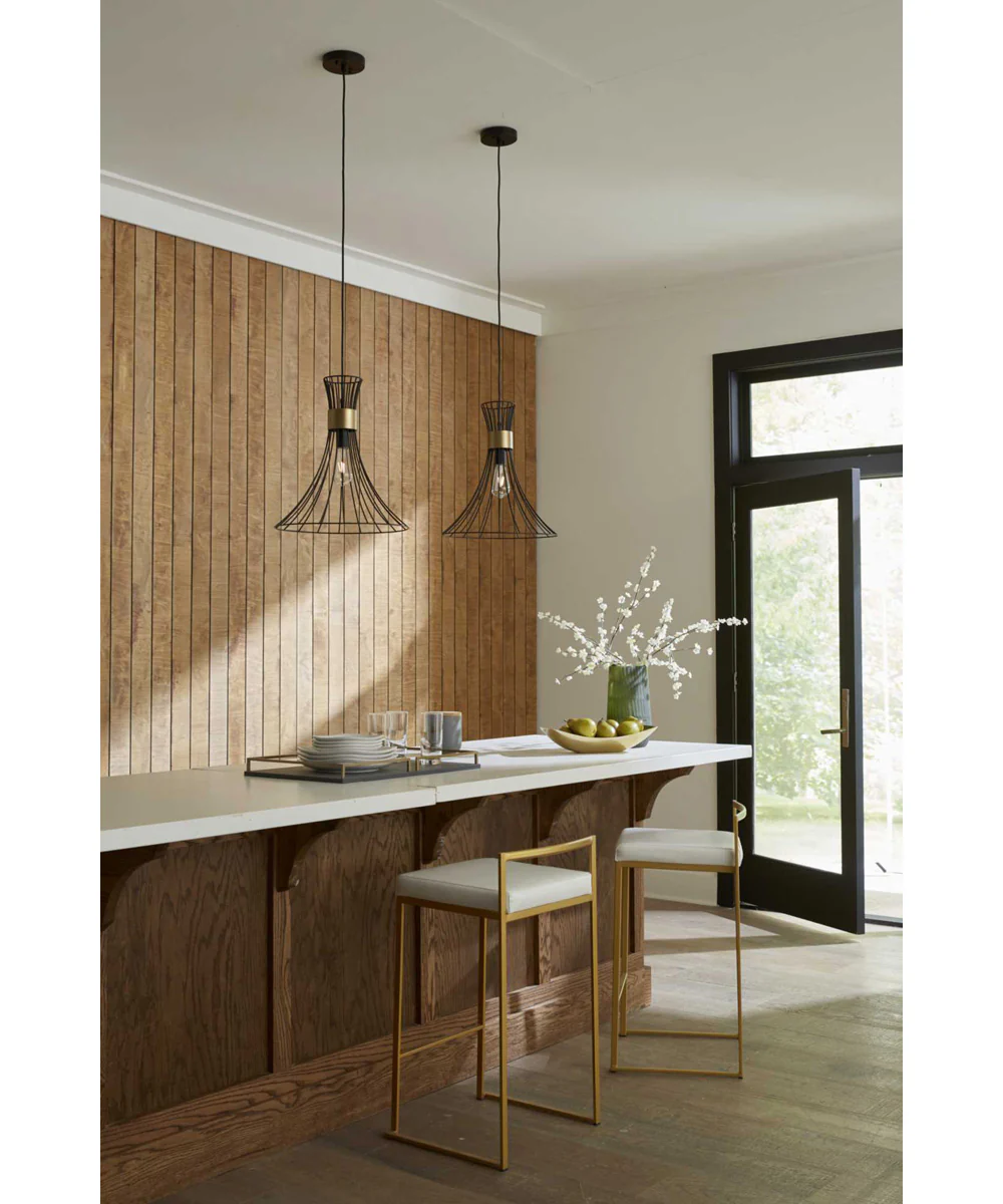 Lorin 1-Light Mid-Century Modern Metal Pendant Light Matte Black - Image 4