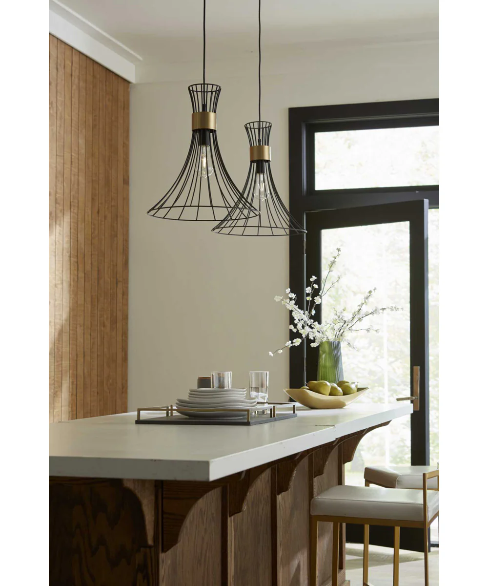 Lorin 1-Light Mid-Century Modern Metal Pendant Light Matte Black - Image 5