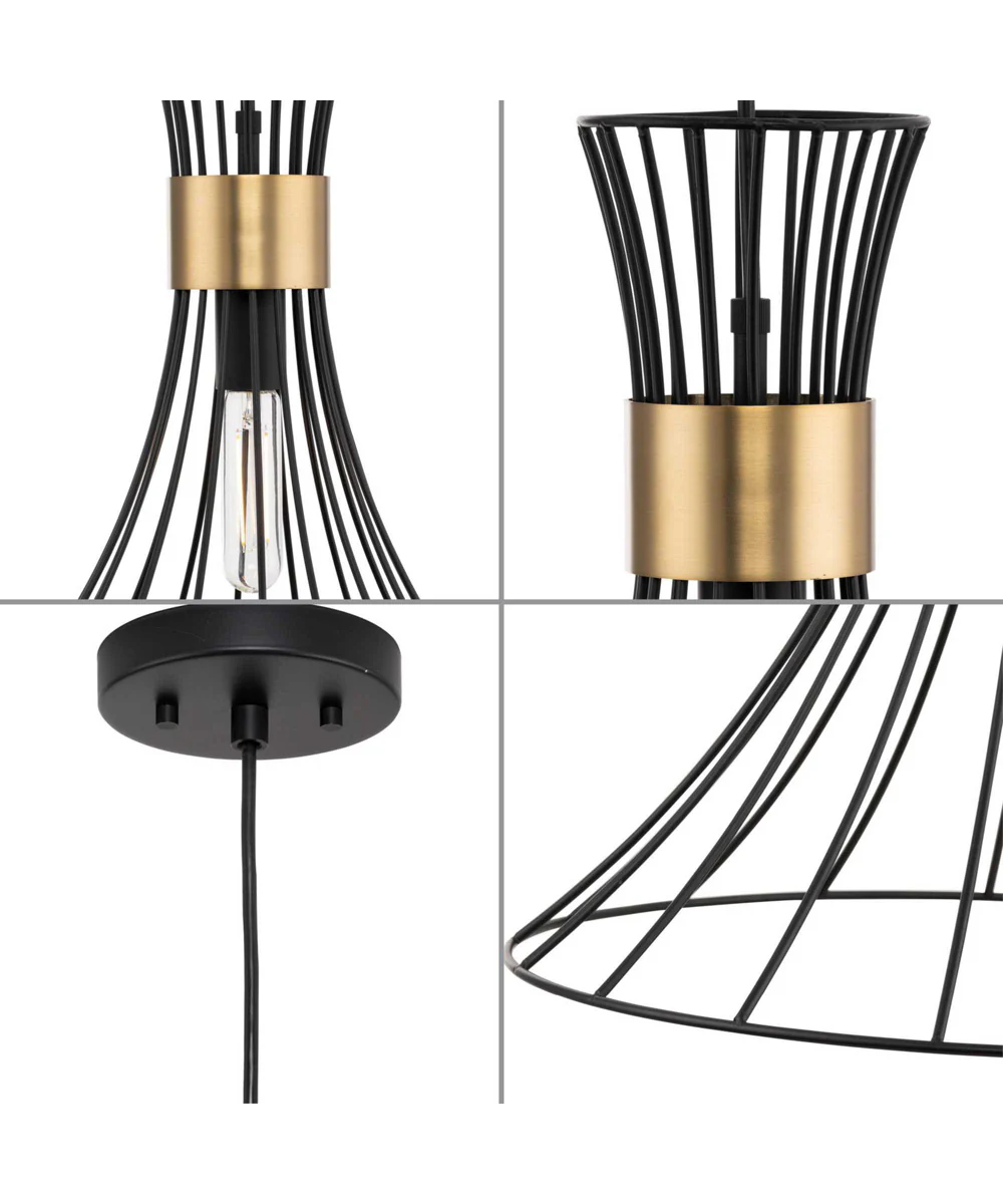 Lorin 1-Light Mid-Century Modern Metal Pendant Light Matte Black - Image 7
