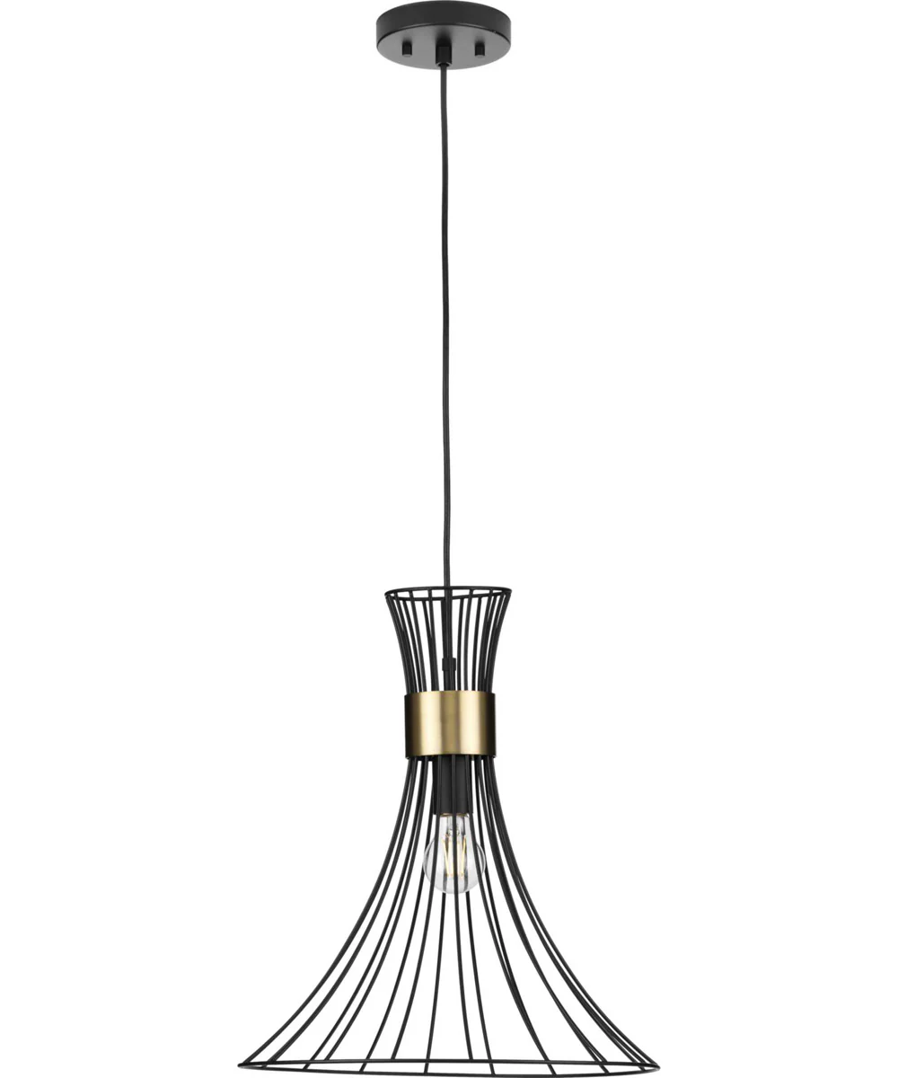 Lorin 1-Light Mid-Century Modern Metal Pendant Light Matte Black - Image 8