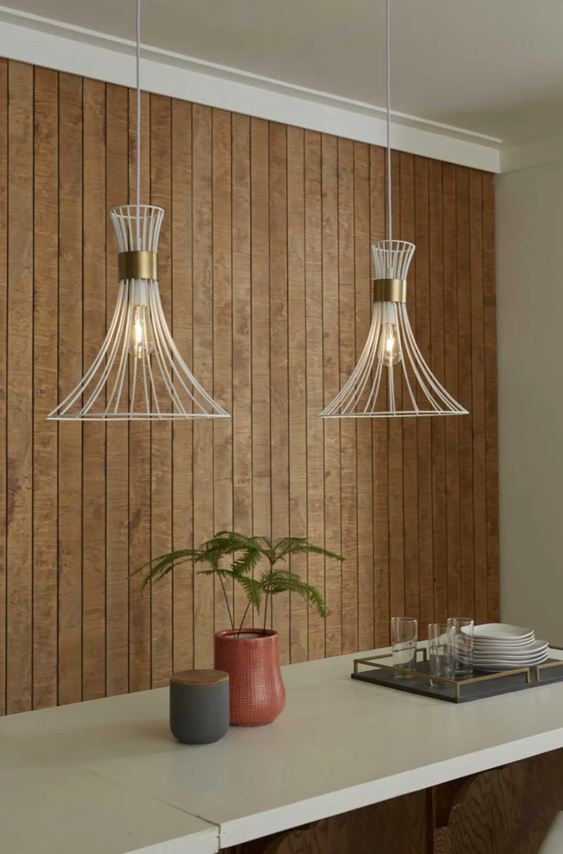 Lorin 1-Light Mid-Century Modern Metal Pendant Light Satin White - Image 3