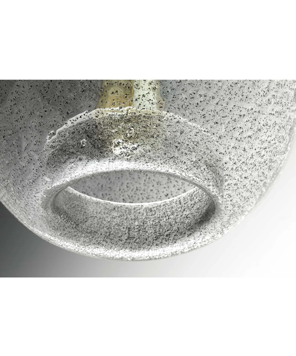 Malbec 1-Light Clear Textured Glass Global Pendant Light Brushed Nickel - Image 5