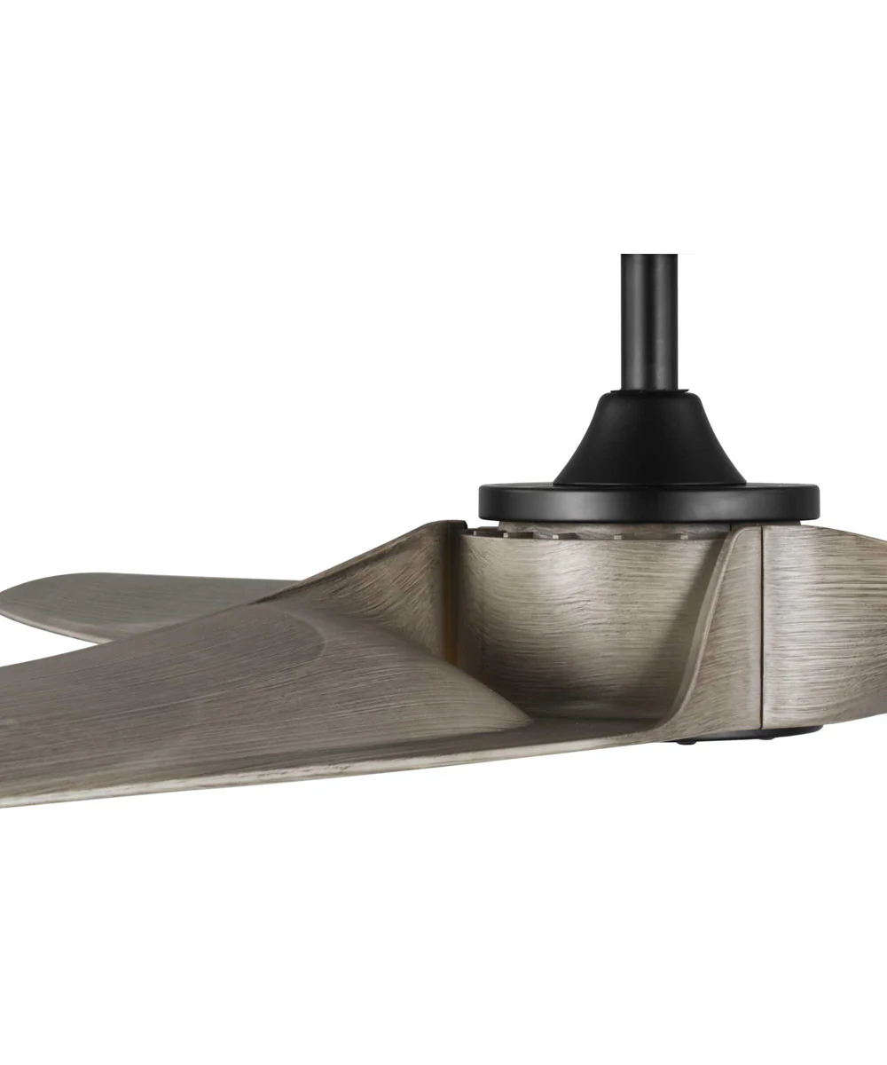 Manvel 60" Indoor/Outdoor 3-Blade DC Motor Transitional Ceiling Fan Grey Weathered Wood Matte Black - Image 7