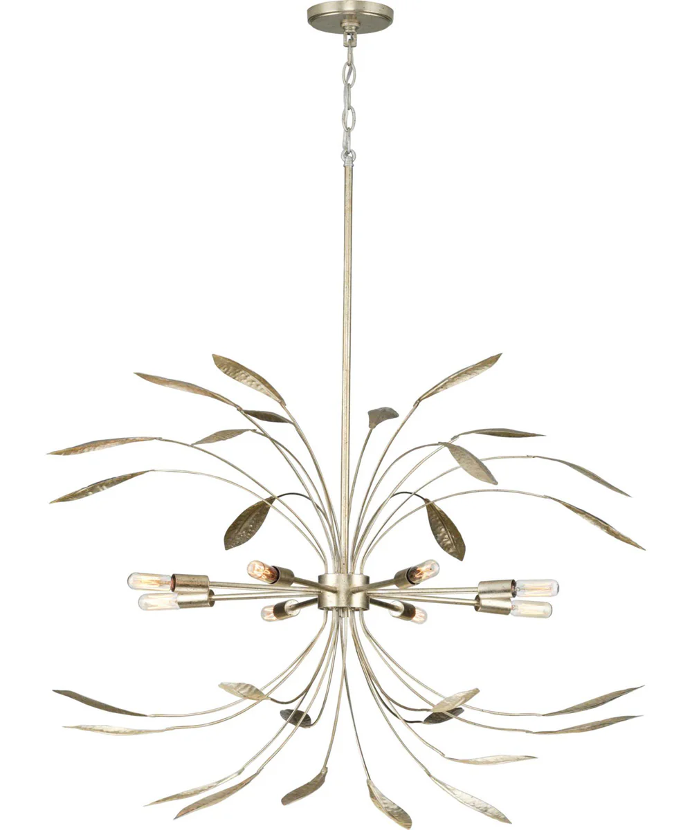 Mariposa 8-Light Hanging Pendant Light Gilded Silver - Image 3