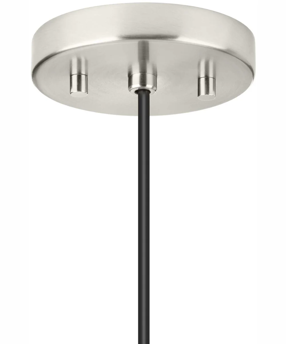 Markor 1-Light Ecru Linen Shade Transitional Pendant Brushed Nickel;Matte Black;Vintage Brass - Image 5