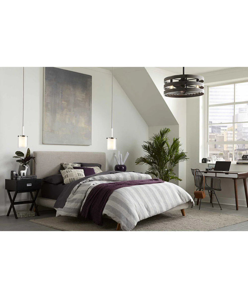 Mast 1-Light Clear Glass Coastal Mini-Pendant Light Brushed Nickel - Image 2