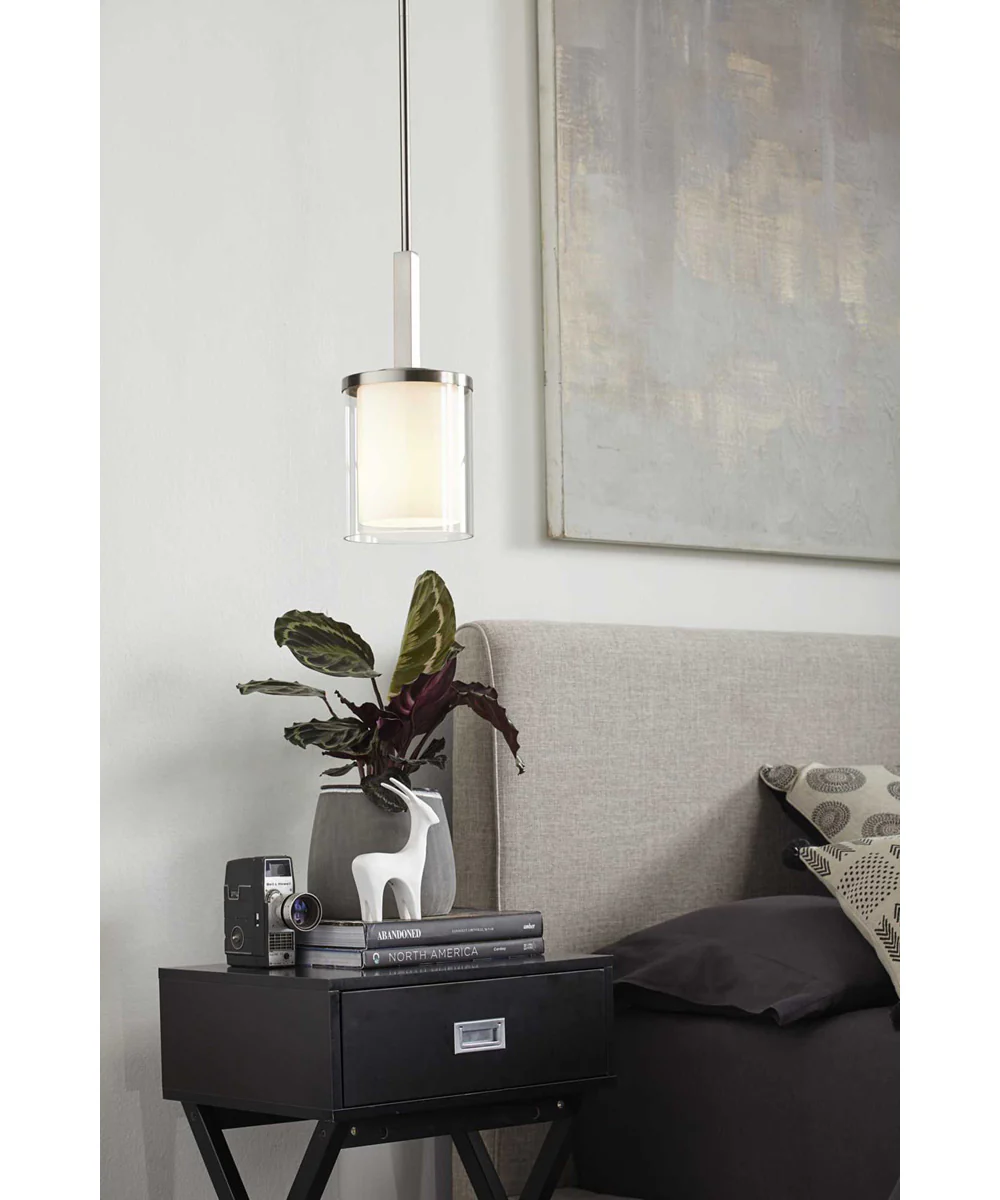 Mast 1-Light Clear Glass Coastal Mini-Pendant Light Brushed Nickel - Image 4