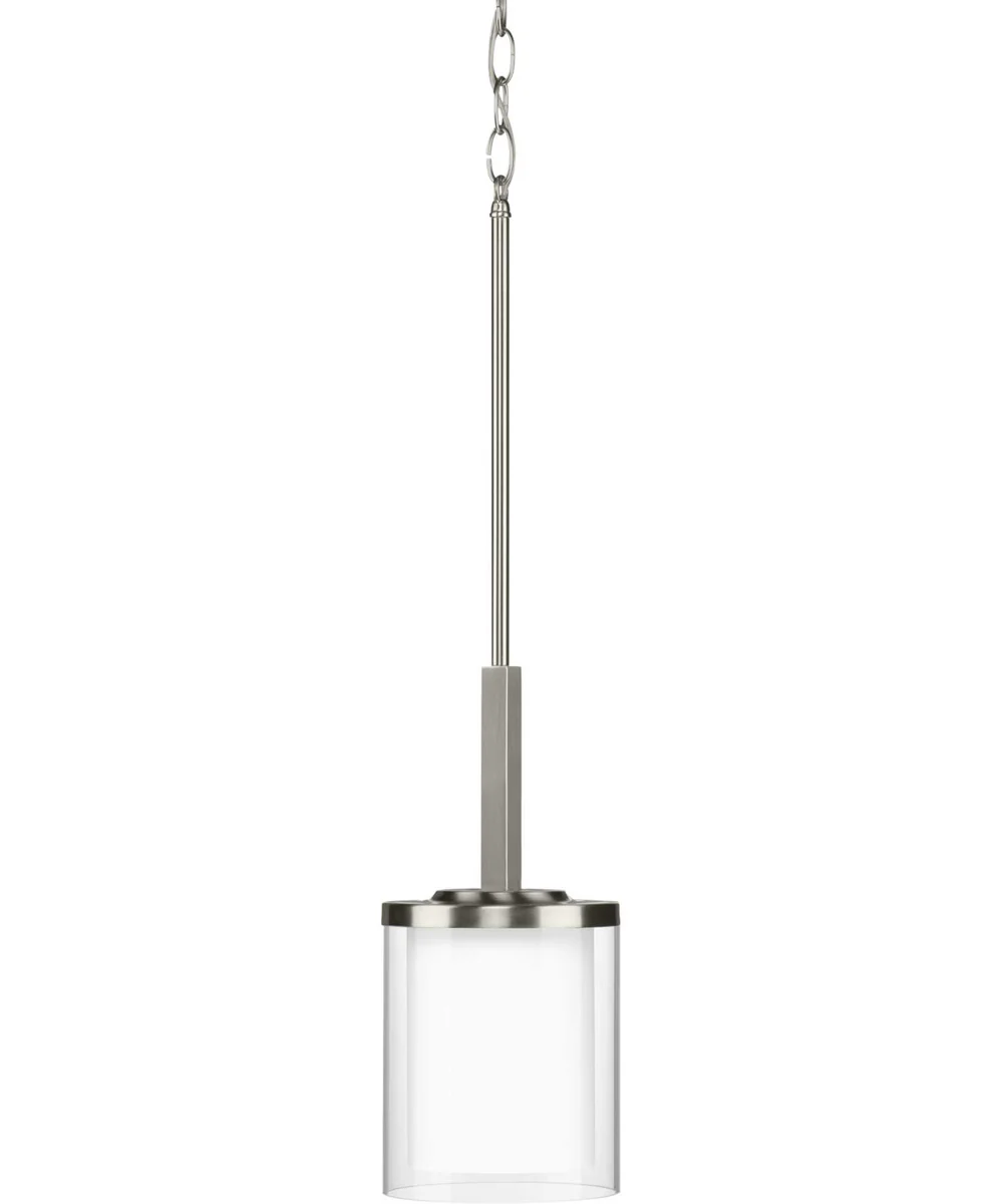 Mast 1-Light Clear Glass Coastal Mini-Pendant Light Brushed Nickel - Image 7