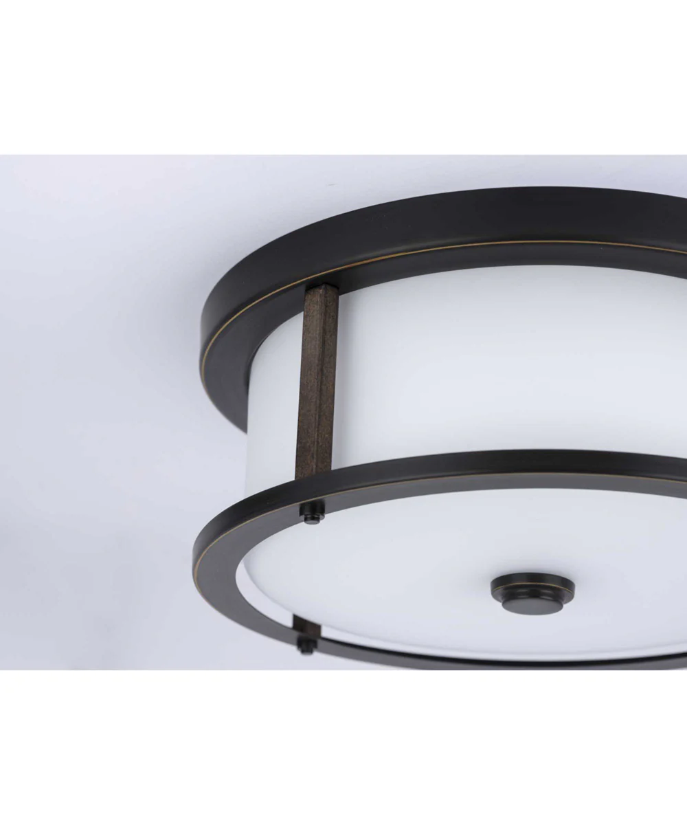 Mast 2-Light 13" Flush Mount Antique Bronze - Image 2