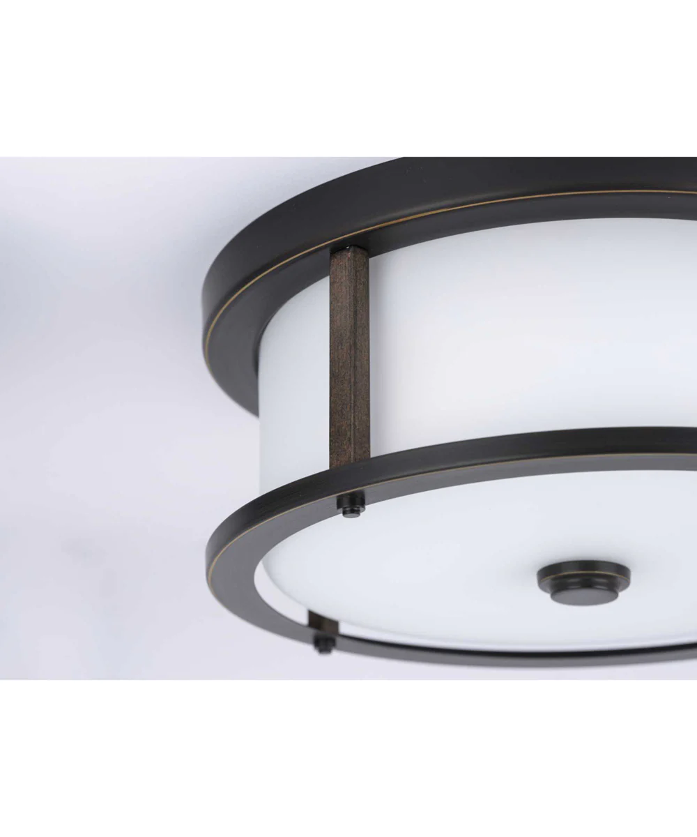 Mast 2-Light 13" Flush Mount Antique Bronze - Image 5