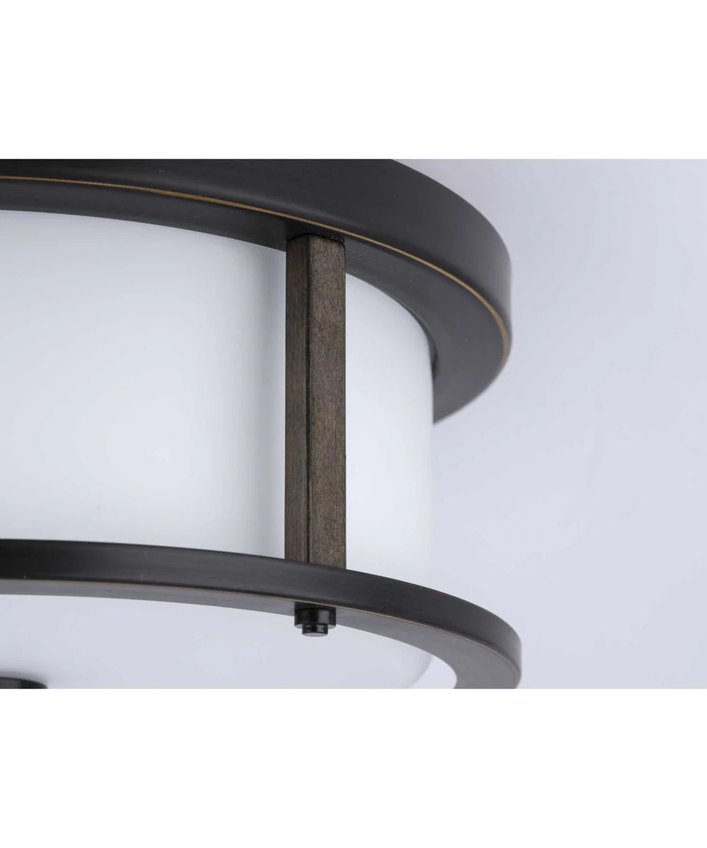 Mast 2-Light 13" Flush Mount Antique Bronze - Image 7